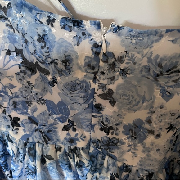NEW Arula White and Blue Floral Mini Dress Plus Size 0X, 1X and 3X Available NWT - Picture 10 of 10